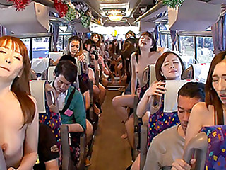 Entertaining Japanese chick enjoys extreme fuck fest upstairs the bus